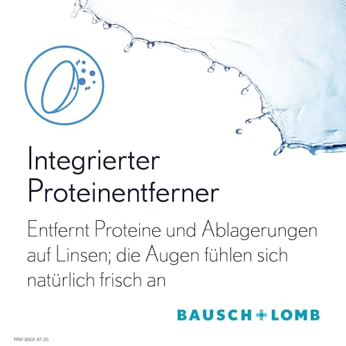 Bausch + Lomb ReNu MultiPlus Kombilösung mit Proteinentferner - Kontaktlinsenreiniger, Aufbewahrungslösung, weiche Linsen, 2er Pack, 2 x 360 ml