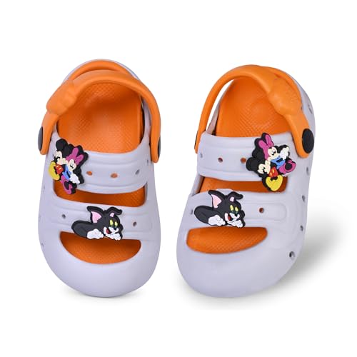 Image of GLJ Kids Comfort Clogs Sandals For Boy And Girl, 1 to 4 Years, Two-Strap Design, Easy To Wear Slip On, Dust and Waterproof, 7101