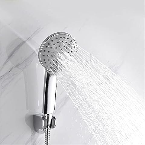 ALYHYB Shower Head - 4.3 Inch 4 Spray Modes Hand Held Shower - High Pressure Water Saving Massage Handheld Spray with Anti Clog Jet Nozzles - Brushed Chrome Finish/Easy to Install Cover