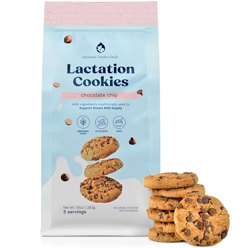 Lactation Cookies Breastfeeding Supplement - Chocolate Chip - Support Mothers Breast Milk Supply Increase - with Brewers Yeast Powder