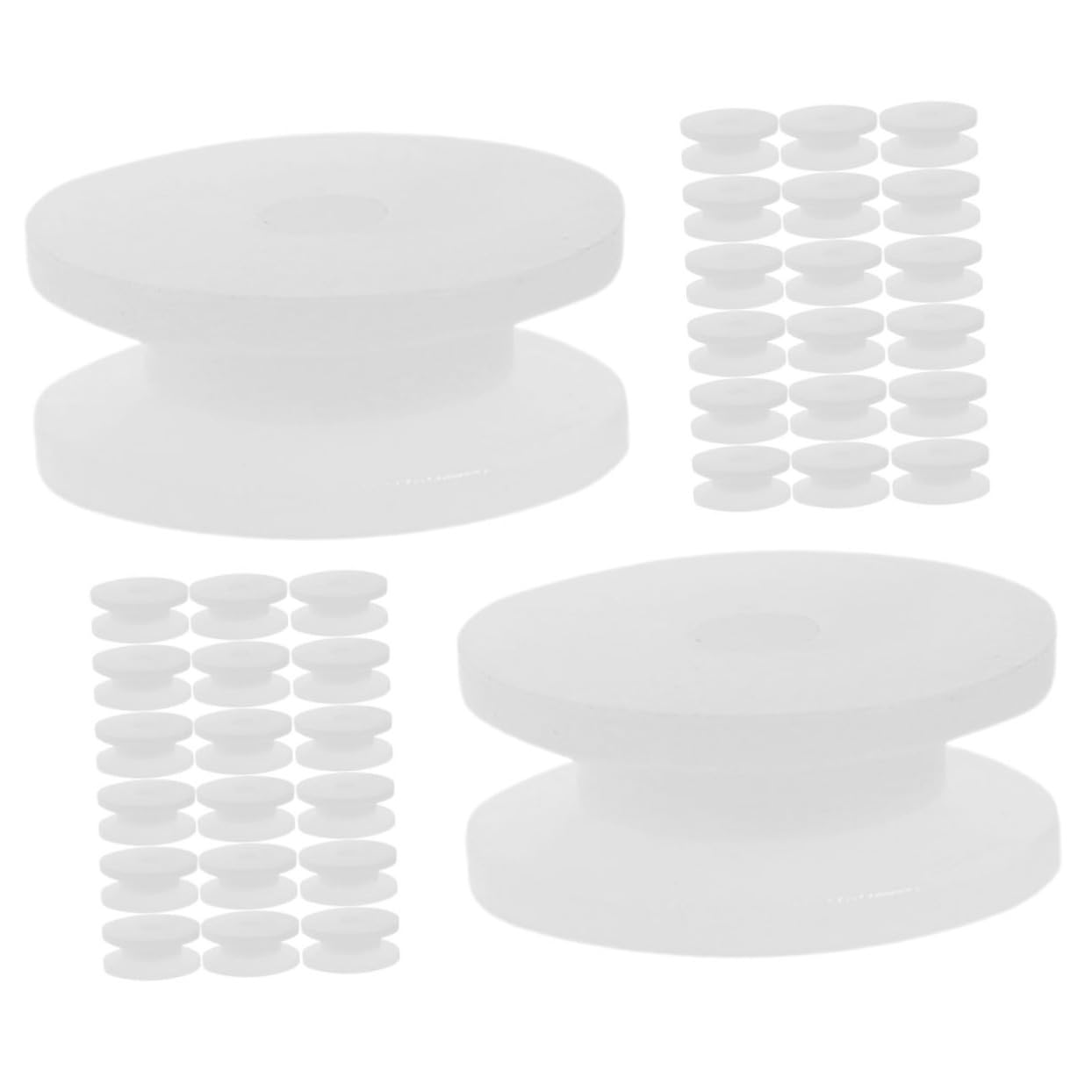 SUPVOX 50pcs Plastic Pulley Wheel Gear Toy Car DIY Model Kit Pp Material 2mm Hole for Car Airplane