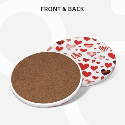 Dessous de verre en céramique lot de 6 avec support pour table basse