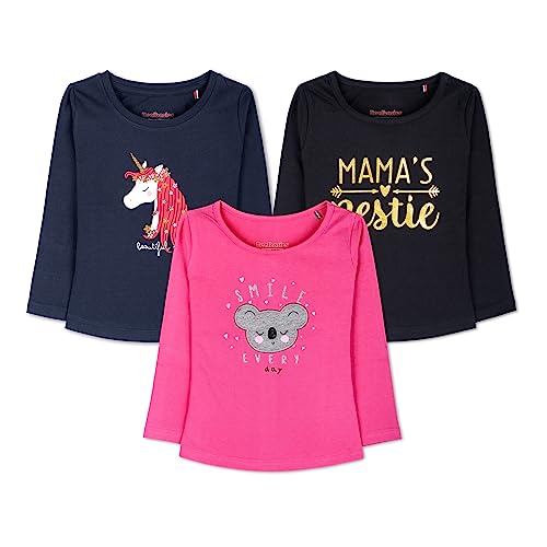 Image of Real Basics Girls Regular Fit Full Sleeves Tshirt (Pack of 3)