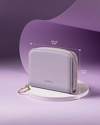 Vulkitty Wallet for ladies Purse Women RFID Blocking Trifold Compact Leather Card Case with ID Window and Zipper Coin Pocket - Image 8