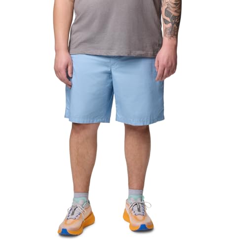 Shorts de randonnée Columbia homme grande taille 46W bleu en toile