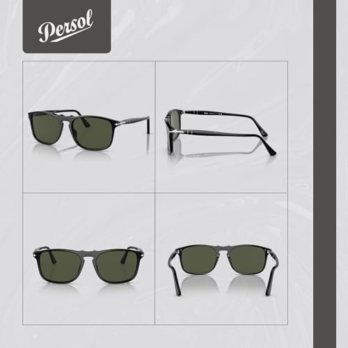 Persol PO3059S Square Sunglasses for Men +BUNDLE with ACCESSORY EYEWEAR KIT3