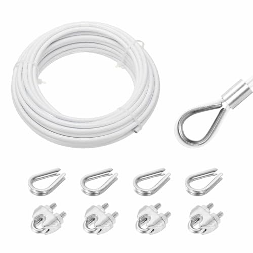 MECCANIXITY 33tB[g C[[v 304XeXX`[P[u 5mm (3/16C`) rj[R[eBO XN[`bN4{ wʂ 肷AfbLA݂艺AߗރCp zCg 10m