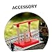 Toddmomy Wooden Train Track Accessories 2-Piece Toy Set for Boys and Girls DIY Gas Station Model Playset Sand Table Decoration