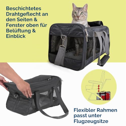 Sherpa Travel Transportbox für Haustiere, von Fluggesellschaften zugelassen, Large, anthrazit