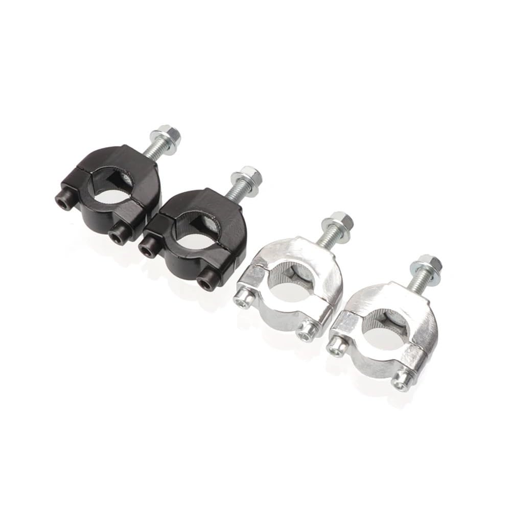 Amortisseur de Fourche Avant de Moto de 25mm, Plaque de Connexion supérieure et inférieure adaptée for 47cc 49cc 2 Temps Min Moto Pocket Dirt Pit Bike(Silver Set)