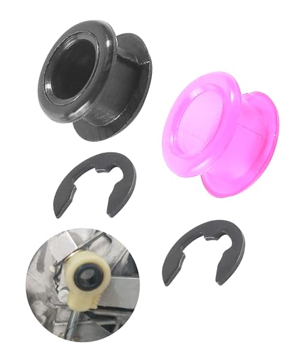 UNLRAE 2PCS Shifter Bushing Car Accessories Rubber Shift Cable Bushing with Clips Transmission Shift Linkage Bush Repair Tool Kit Automotive Replacement Replace OEM 33835-08010 33820-02370