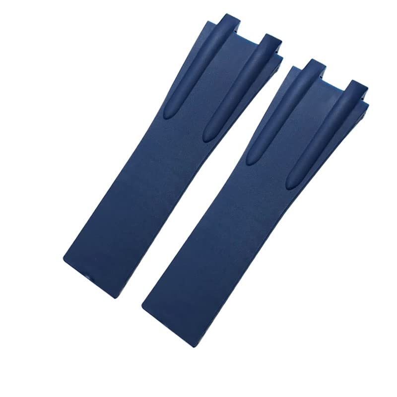 Para azul negro deporte impermeable correas de reloj hebilla plegable accesorios de 26mm correa de reloj de goma de silicona