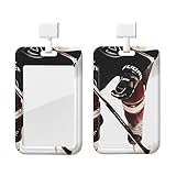 Design coulissant : le porte-carte d'identité coulissant à motif de hockey sur glace glisse vers le haut pour ouvrir la coque arrière, glisser vers le bas pour fermer l'étui et retirer ou placer rapidement la carte. Étui en plastique avec rainure arrière rétractable pour garder la carte en sécurité sans vous soucier qu'elle ne tombe