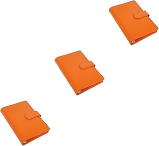 NOLITOY 3 Pçs Caso De Contabilidade Planejador Fichário Pu Nota A6 Fichário Carteira De Couro Bloco De Notas Agenda Diário Bolso Mase A6 Pu Fichário Notebook O Álbum