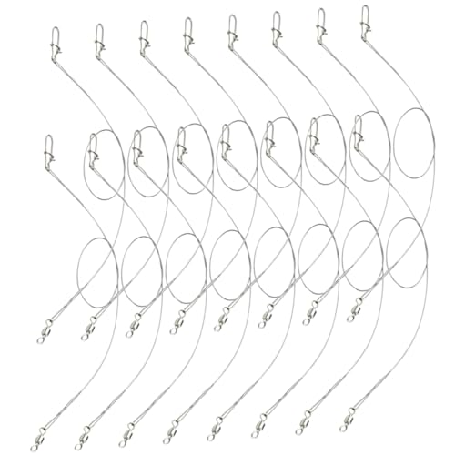 NAMOARLY Sturdy Fishing Lines Anti-wear Thread Pin 24pcs Fishing Leaders for Bass Carp Trout Saltwater