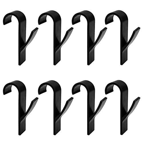 Honatrv 8 Stück Handtuchhalter Schwarz Haken für Rundheizkörper Handtuchhalter aus Kunststoff Badehakenhalter Handtuchhaken Kinder Aufhänger für Beheizte Haken Cover