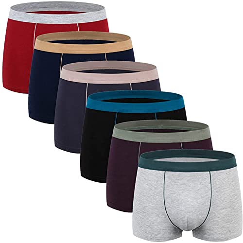 SHUOJIA Paquete De 6 Bóxers para Hombre, Ropa Interior De Algodón, Calzoncillos Bóxer Ultrasuaves Y Cómodos (Group 1,9XL) Cover