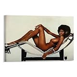 Gzgredy Sexy Actress Pam Grier Hot Hot Body Art Poster Star Room Aesthetic Canvas Painting Canvas Poster Bedroom Decor Office Room Decor Gift Frame-style 36x24inch(90x60cm)