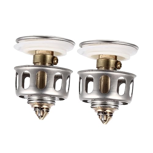 Filtro y tapón para desagüe de lavabo acero inoxidable 4 piezas
