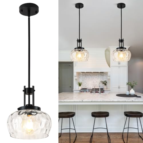 Nsleaiy 10 Inch Pendant Lights Kitchen Island, Black Pendant Light...