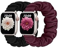 【COMPATIBLE MODELS】 — Compatible with Apple Watch Series 9 8 7 6 5 4 3 2 1 SE Ultra all models including Apple Watch strap 38mm 40mm 41mm 42mm 44mm 45mm 49mm. Dress up your watch with this elastic Apple watch strap 【ADJUSTMENT BUCKLE DESIGN】 —Highlig...