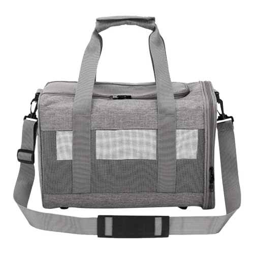 Borsa per Gatti,Con Finestra In Rete E Gabbia Morbida | Trasportino Traspirante per Cani a Tracolla - Per Cuccioli Gatti Cani Taglia Media Casa Viaggio Auto Campeggio All'Aperto