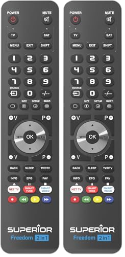 Superior Electronics Freedom 2in1 USB-C, Mando a Distancia Universal programable para un Dispositivo, Compatible con televisores, Smart TV, decodificadores, DVD, proyectores, Barras de Sonido