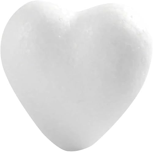 Anthony Peters Polystyrene Heart Shape 10-Piece Set, 50 mm Size
