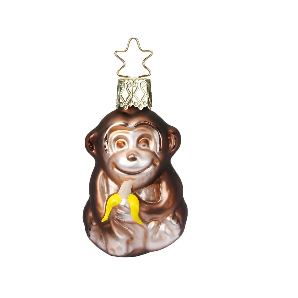 Inge-glas petit singe animal Noël suspension sapin verre 5.5cm