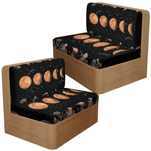 Treer Housse de Siège Camping Car avec 2 Courroies, Housse de Coussin de Siège de Caravane avec Dossier Stretch Antidérapant Banquette Camping Canapé de Protection...