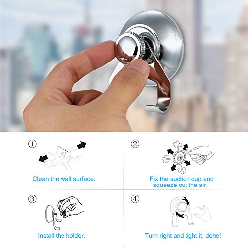 Homdsim Shower Squeegees Stainless Steel Glass/Window/Mirror Squeegee Water Vapor Removal All-Purpose Squeegee With Suction Cup Hook Holder #TOP5