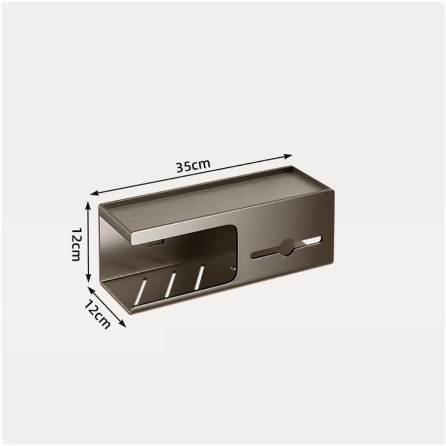Tissue Holder Wall Mounted Bathroom Paper Towel Holder - No Drill Toilet Paper Storage Shelf