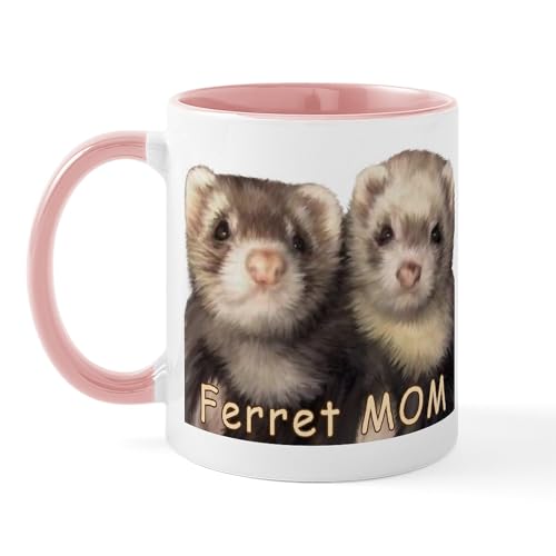 Taza de cerámica CafePress Ferret MOM 11 oz miniatura 1