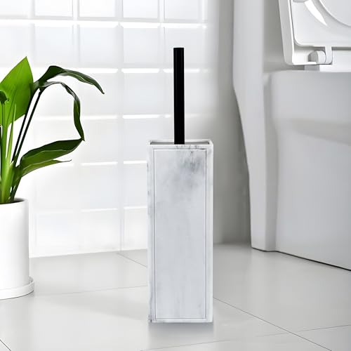 Image of Toilet Brush and Holder Set for Bathroom, Stylish and Durable Cleaning Tool with Modern Design, Compact for Efficient Cleaning