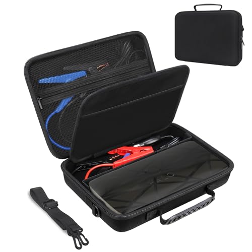 Canboc Case for Halo Bolt Ultimate 2.0 3.0/ Halo Bolt Ultimate 55500/ Halo Bolt Air+ 1750 Portable Vehicle Jump Starter, Mesh Pocket fit Jump Cable, AC Outlet, Charger, with Shoulder Strap, Black by Canboc - Used condition - US$17.62
