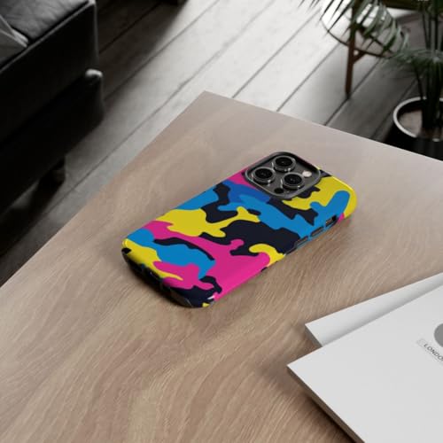 Coque rigide iPhone 14 Pro rose fluo ajustée anti-rayures