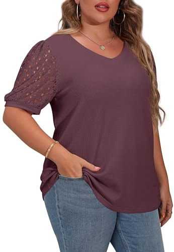 OLRIK Plus Size Tops for Women Summer Blouse...