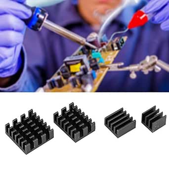 20Pcs Heat Sink 4 Set Aluminum Cooler Heatsink Cooling Black Cooled ...