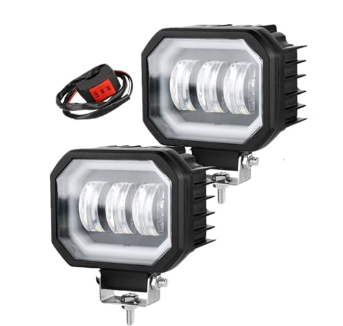 Projecteurs Angel Eyes antibrouillards longue portée 80W 24V blanc pour accessoire automobile