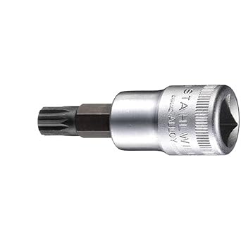 Stahlwille 03060008 1/2" Screwdriver Socket - Size M8, for Trisquare Socket Head Screws XZN, Chrome Alloy Steel, Made in Germany
