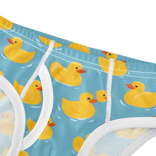 Wusikd Yellow Ducks Boys' Underwear Cotton Blue Boys Briefs Soft Toddler Underwear 2T4