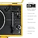 Vintage Record Player with Bluetooth 3-Speed Portable Suitcase Vinyl Record Player with Speakers, USB/SD Card Recording, RCA, AUX-in, Headphone Jack, Retro Turntable Yellow