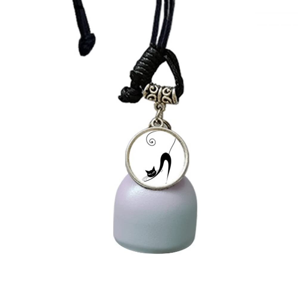 Campanillas de viento de gato negro para decorar tu terraza o el espejo del coche