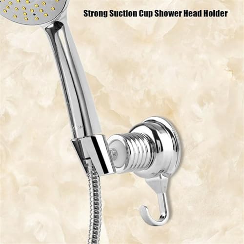 Support de douche à ventouse solide et crochet réglable sans perçage