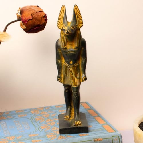 Estatua de Anubis con acabado marrón 7 pulg miniatura 2