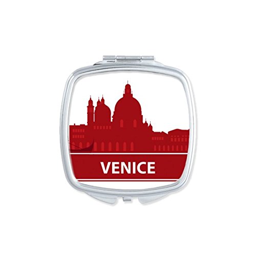 Miroir compact Venise Italie rouge parfait pour vos retouches maquillage en voyage