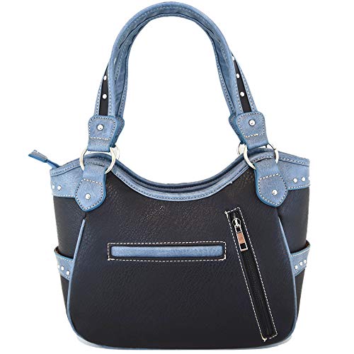 Western Style Springtime Embroidery Butterfly Floral Leather Totes Purse Country Handbag Women Shoulder Bag Wallet Set4