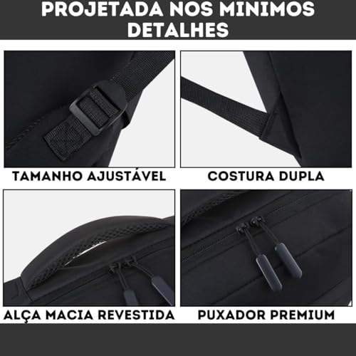 Mochila Bolsa Masculina Feminina Notebook Reforçada Anti Furto Semi Impermeável Escolar Faculdade Tr