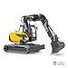 wheelfun Metal LESU 1/14 RC Hydraulic Excavator MC15 CNC Shell 4 Arms Remote Control Digger 9 Ways Valve Dual Pumps Light Sound Hobby Grade Model for Ages 14+