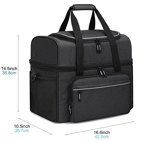 Bowling Ball Bag 2 Ball, Two Ball Bowling Bag with Padded Ball Holder, Double Ball Bowling Tote Bags for Men Women, Heavy Duty Bowling Bags Fits Bowling Shoes Up to Mens Size 16